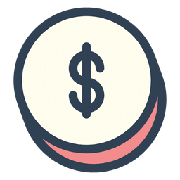Dollar money stroke icon PNG Design