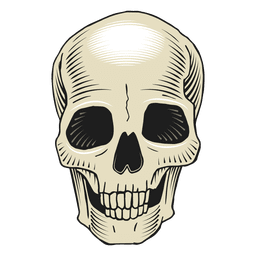 Scary illustration skull PNG Design