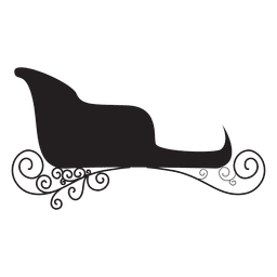 Silueta de trineo deslizante Diseño PNG