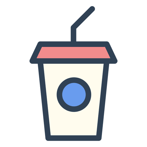 Stroke cup drink PNG Design