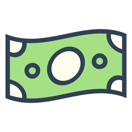 Stroke dollar bill PNG Design