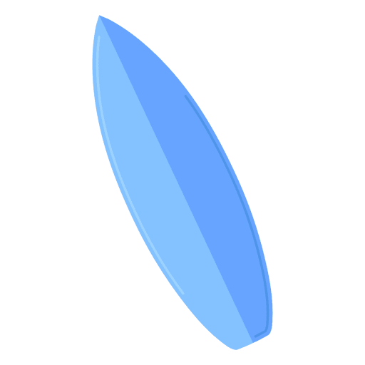 Icono de tabla de surf plana Diseño PNG
