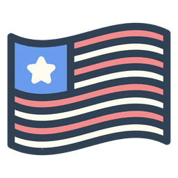United states flag stroke icon PNG Design
