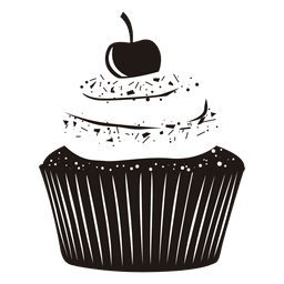 Cupcake Illustration Kirsche PNG-Design