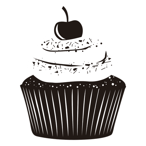  cupcake illustration cherry PNG Design