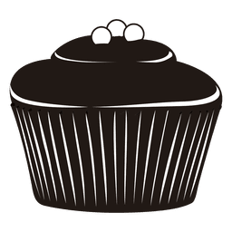 silhueta de ilustração de cupcake Desenho PNG
