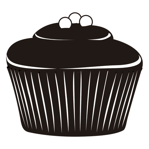  cupcake illustration silhouette PNG Design