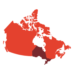 Canada map silhouette PNG Design