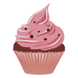 Kirsche Cupcake Illustration PNG-Design
