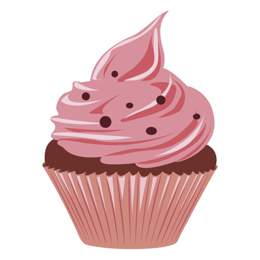 Cherry cupcake illustration
