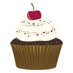 Chocolate cupcake cherry illustration Chocolate cupcake cherry illustration