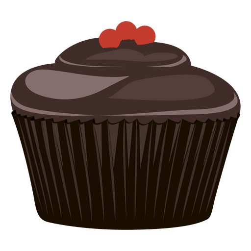 Ilustración de cupcake de chocolate Diseño PNG
