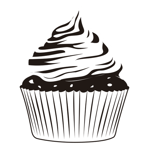 Classic  cupcake illustration