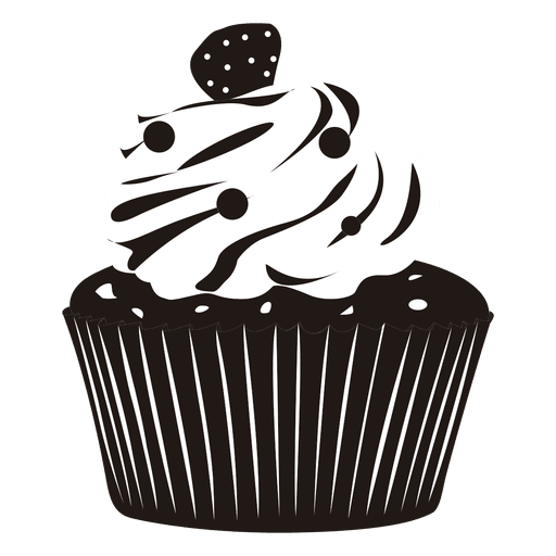 Cupcake-Illustration garnieren PNG-Design