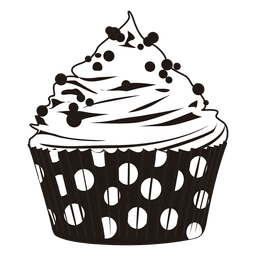 Ilustração de cupcake com pontos Desenho PNG