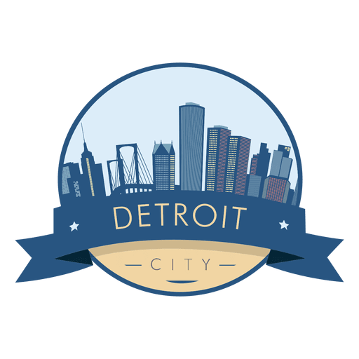 Detroit skyline badge