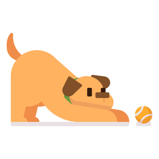 Dog playing PNG Design