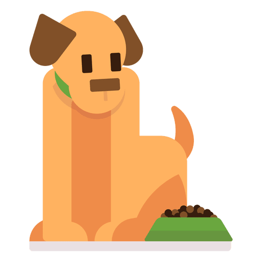 Dog with food illustration PNG Design