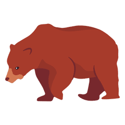 Ilustração de urso plano Transparent PNG
