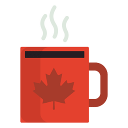 Flat canadian mug PNG Design