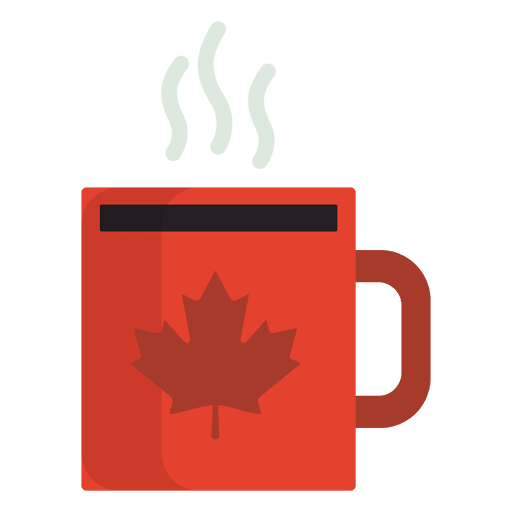 Flache kanadische Tasse PNG-Design