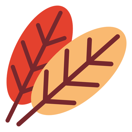 Flat leaves icon PNG Design