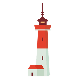 Flat lighthouse illustration PNG Design Transparent PNG