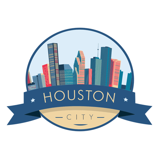 Logotipo del horizonte de Houston Diseño PNG
