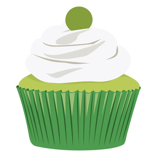 Key lime cupcake illustration
