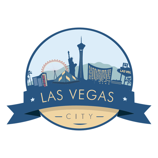 Las Vegas Skyline Abzeichen PNG-Design
