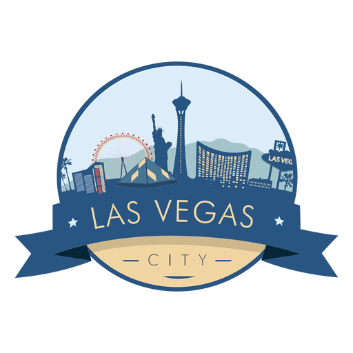 Download Las vegas skyline badge - Transparent PNG & SVG vector file