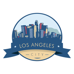 Los Angeles Skyline Abzeichen PNG-Design