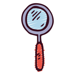 Doodle de lupa Diseño PNG