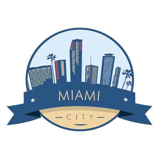 Miami City Abzeichen PNG-Design