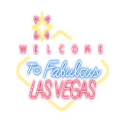 Neon las vegas sign PNG Design