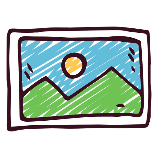 Picture doodle icon PNG Design