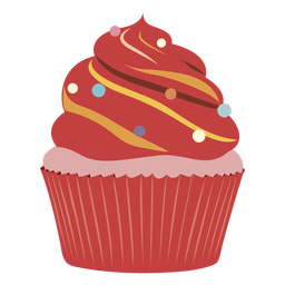 Ilustração de cupcake de veludo vermelho Desenho PNG