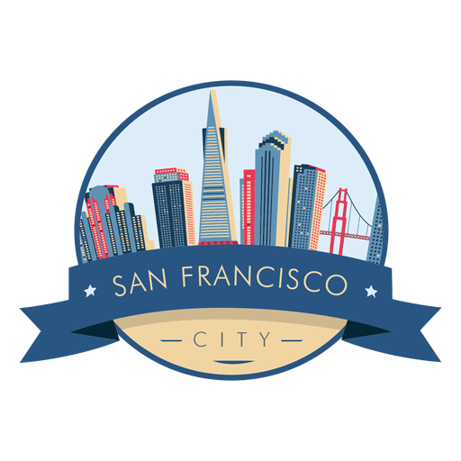 San Francisco Skyline Abzeichen PNG-Design