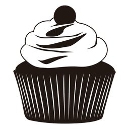Silhueta da ilustração de cupcake Desenho PNG