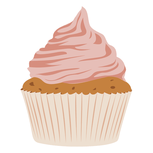 Ilustra??o de cupcake de morango Desenho PNG