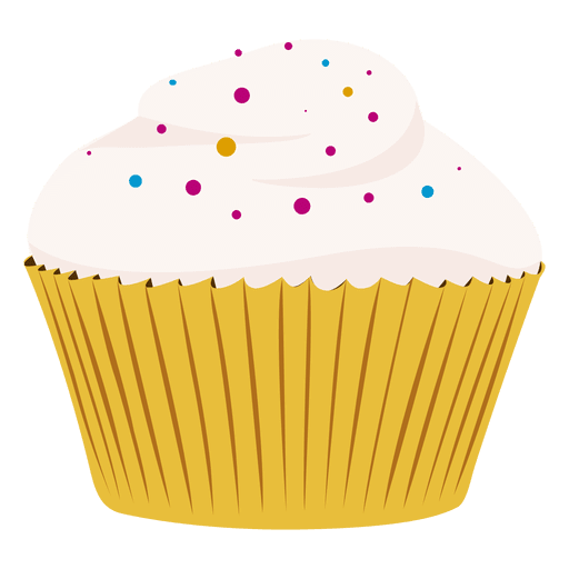 Vanilla cupcake illustration