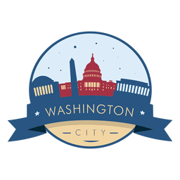 Insignia del horizonte de Washington Diseño PNG