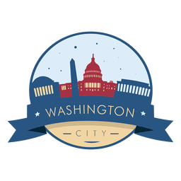 Washington skyline badge Transparent PNG