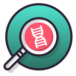 Icono de investigación de adn Diseño PNG