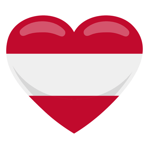 Bandeira coração austríaca Desenho PNG