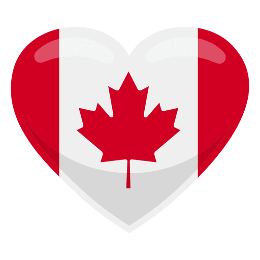 Canada heart flag PNG Design