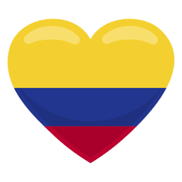 Bandeira coração colombia Desenho PNG
