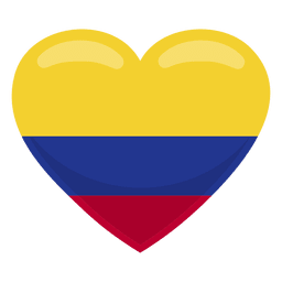 Bandera del corazon de colombia Transparent PNG