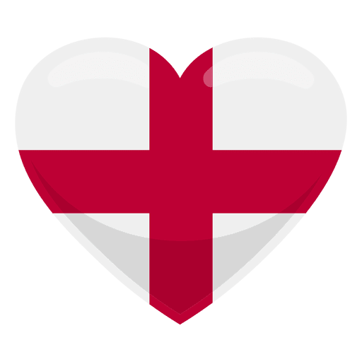 Bandeira do coração da inglaterra Desenho PNG