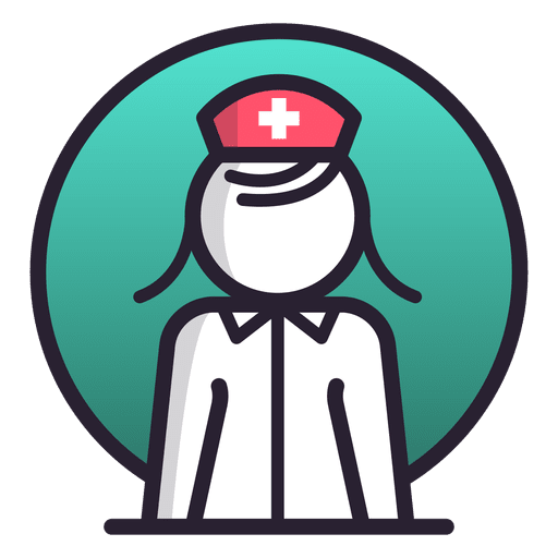 Weibliche Krankenschwester-Symbol PNG-Design